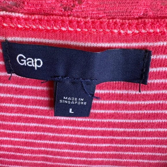 Pink Striped Camisole with Lace Trim - Picture 2 of 3